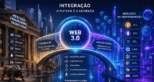 A ponte entre o mercado financeiro e o universo das criptomoedas é a Web 3.0 (Imagem: ChatGPT)