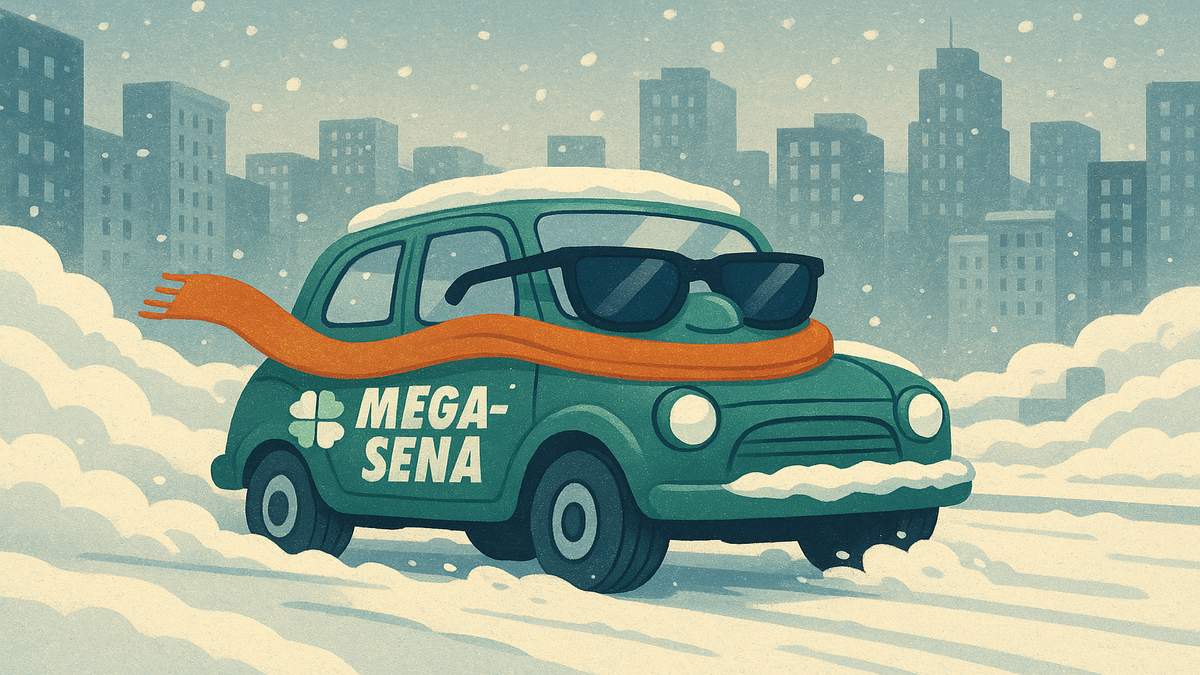 Carro da Mega-Sena desencalha na capital mais fria do Brasil.