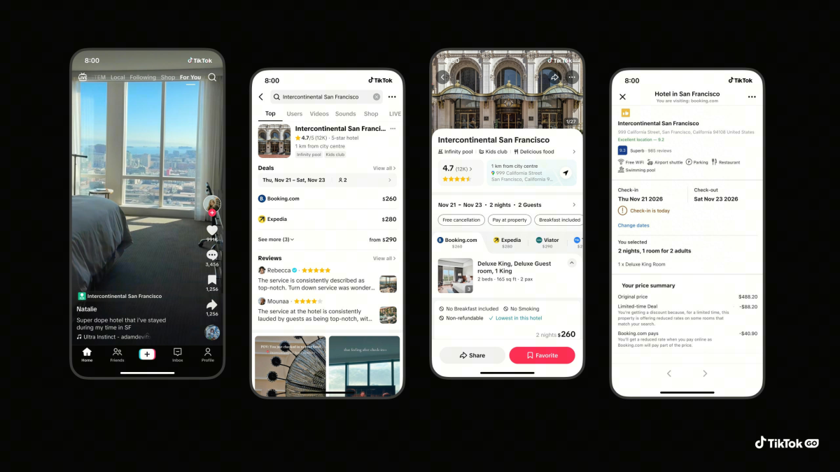 Em breve você vai poder reservar seu hotel ou passeio sem precisar sair do TikTok
