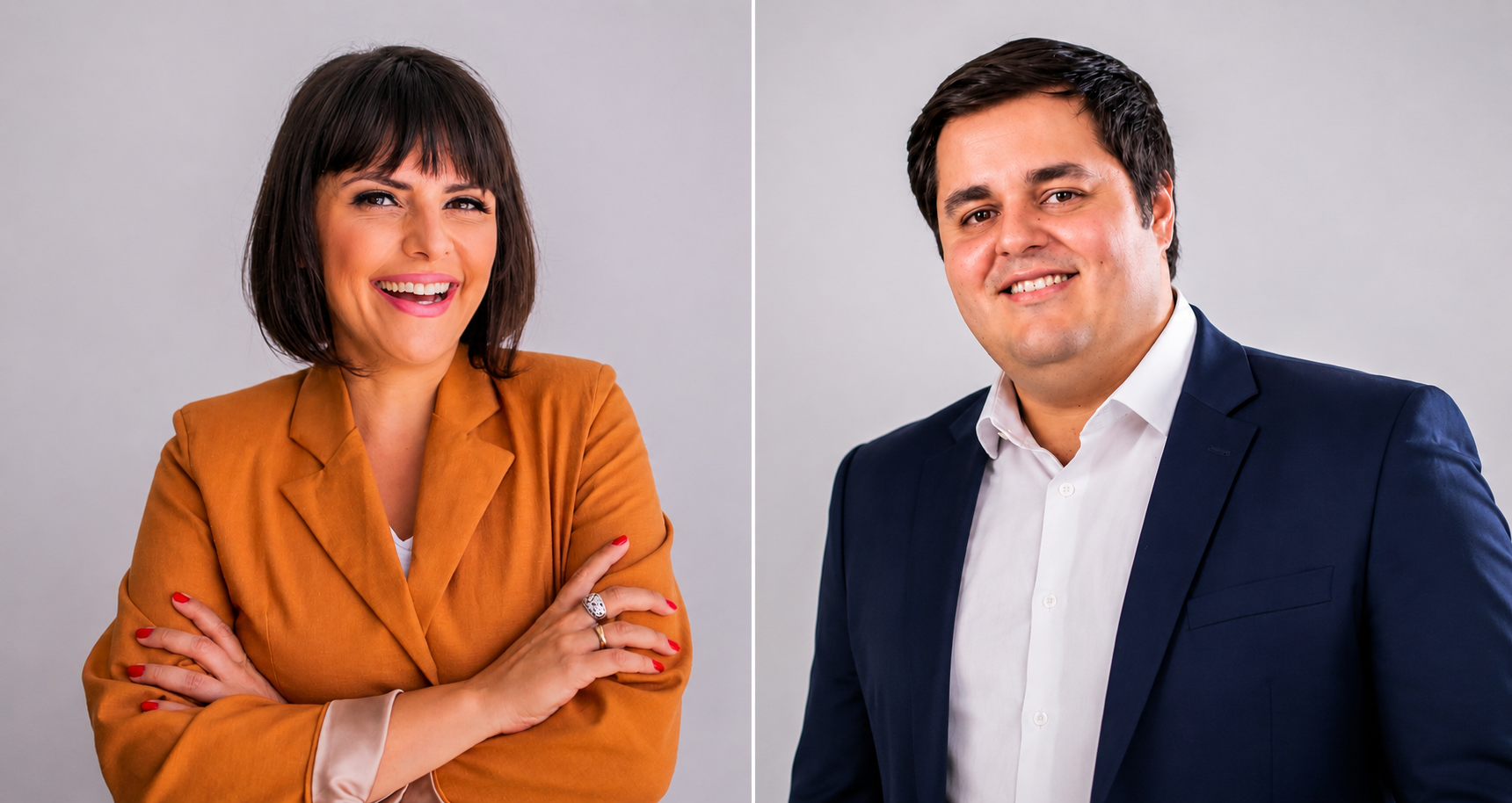 Os traders Paula Reis, do canal Mulher Trader, e Lucas Costa, do BTG Pactual