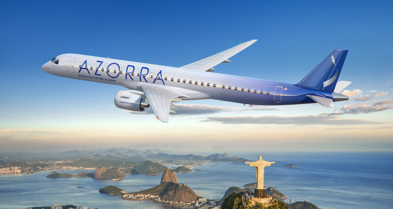Azorra faz novo pedido de aeronaves E195-E2 da Embraer (Imagem: divulgação Embraer)