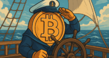 Bitcoin (BTC) em queda. É hora de abandonar o barco? (Imagem: Copilot)