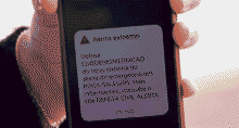 Demonstração do alerta da Defesa Civil (Imagem: Divulgação / Confederação Nacional dos Municípios)