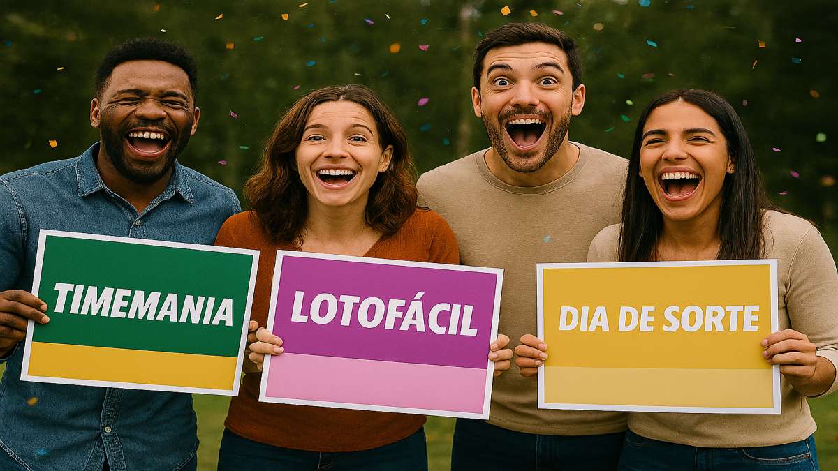 Timemania, Lotofácil e Dia de Sorte têm múltiplos ganhadores.