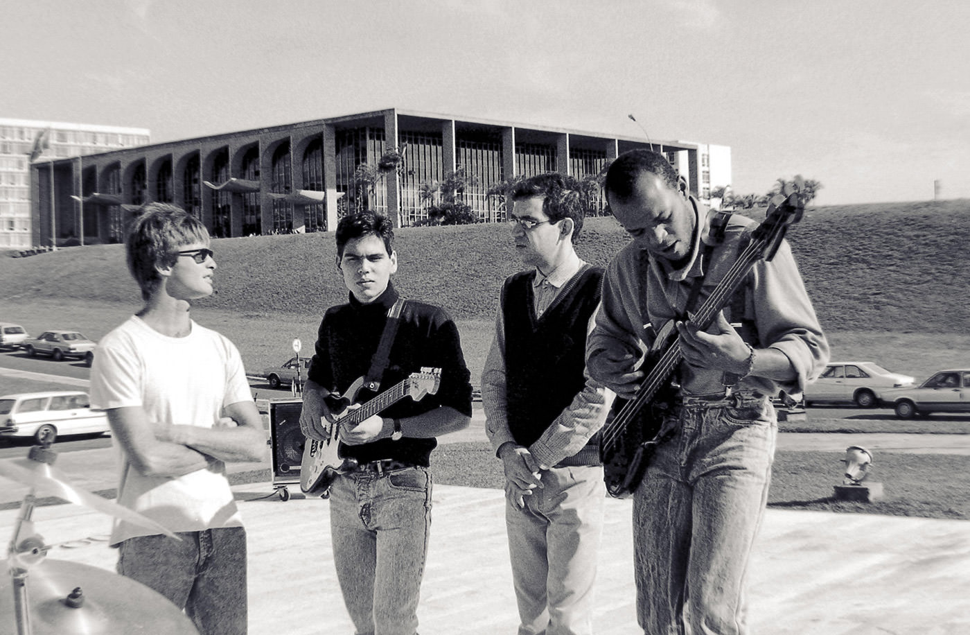 Renato Russo, Dado Villa-Lobos, Marcelo Bonfá e Renato Rocha.