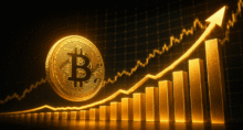Bitcoin (BTC) em alta (Imagem: ChatGPT)