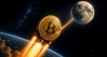 Bitcoin (BTC) em disparada de preços (Imagem: ChatGPT)
