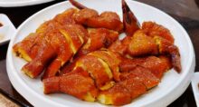 Frango assado crocante