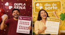 Ganhadores das loterias Dupla Sena e Dia de Sorte.