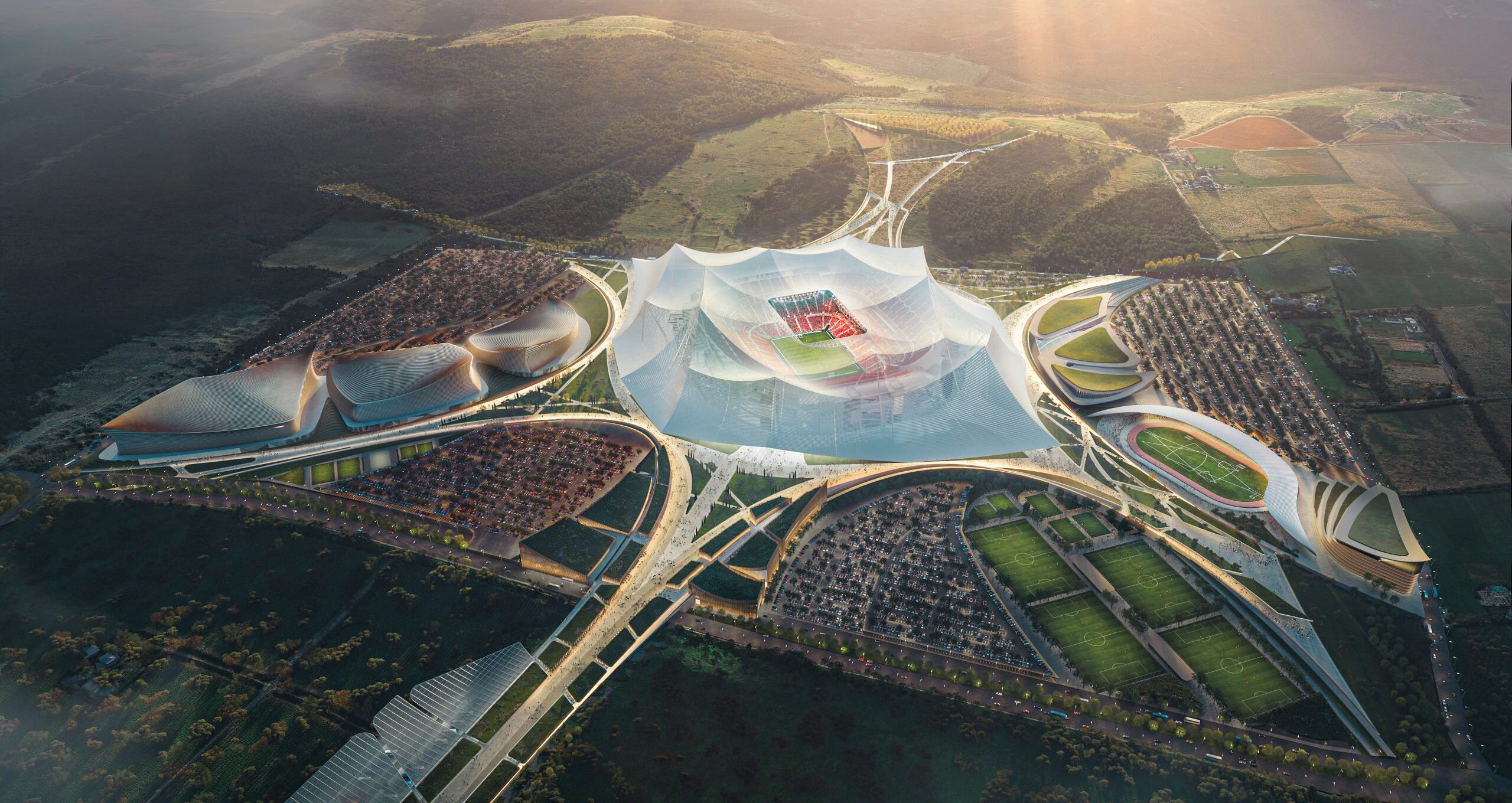 Marrocos constrói megaestádio de 115 mil lugares para Copa 2030