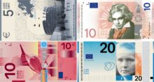 Novas notas cédulas euro