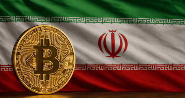 Bitcoin (BTC), criptomoedas e a bandeira do Irã (Imagem: ChatGPT)