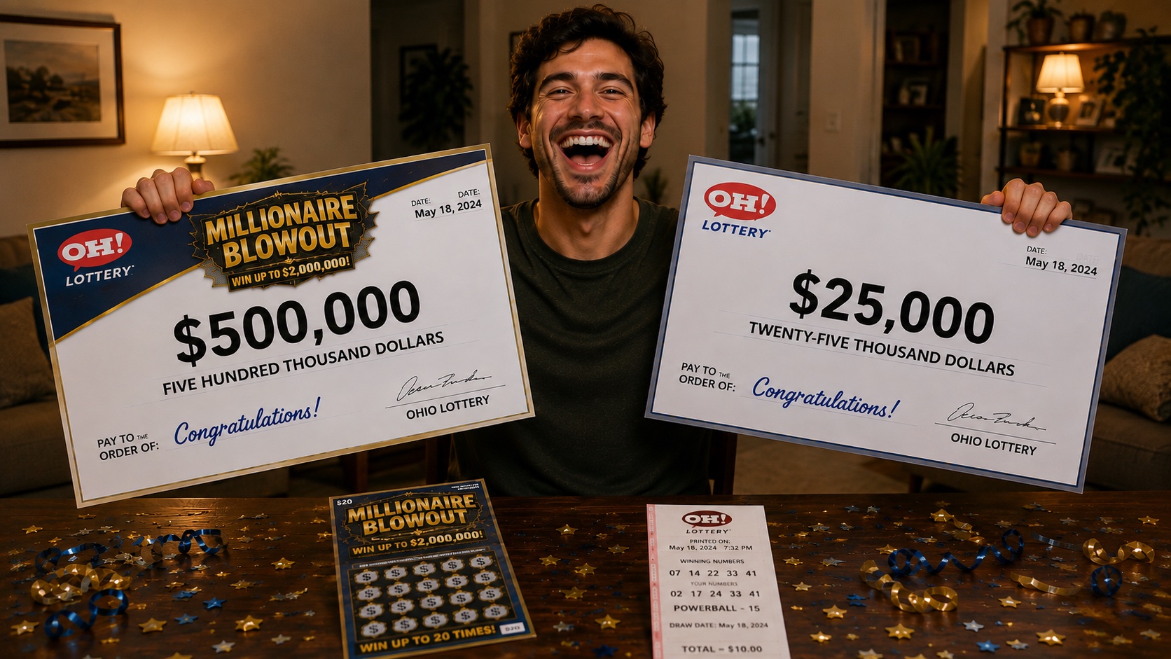 Homem que ganhou prêmio na loteria duas vezes.