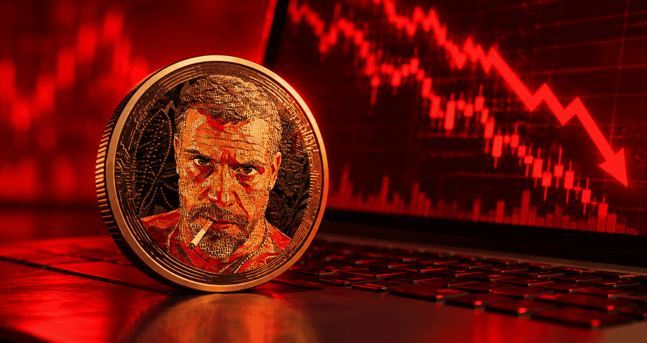 A memecoin Hunter Biden's Laptop (LAPTOP) de Hunter Biden, filho do ex-presidente dos Estados Unidos Joe Biden (Imagem: ChtGPT)