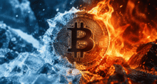 Bitcoin (BTC) entre o quente e o frio (Imagem: ChatGPT)