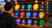 Criptomoedas para a escolha do investidor (Imagem: ChatGPT)