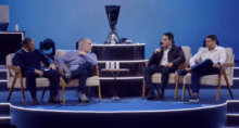 Da esq. à dir.: Claudio Coppola, da Venice Invest; Alfredo Menezes, da Armor Capital; Fernando Kazan, do BTG Pactual; e William Dominice, da BTG Asset (Imagem: reprodução)