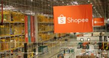 Interior de centro de distribuição da Shopee em Franco da Rocha (SP). Foto: Divulgação Shopee