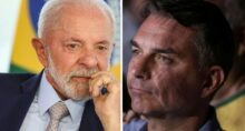 Lula e Flávio Bolsonaro