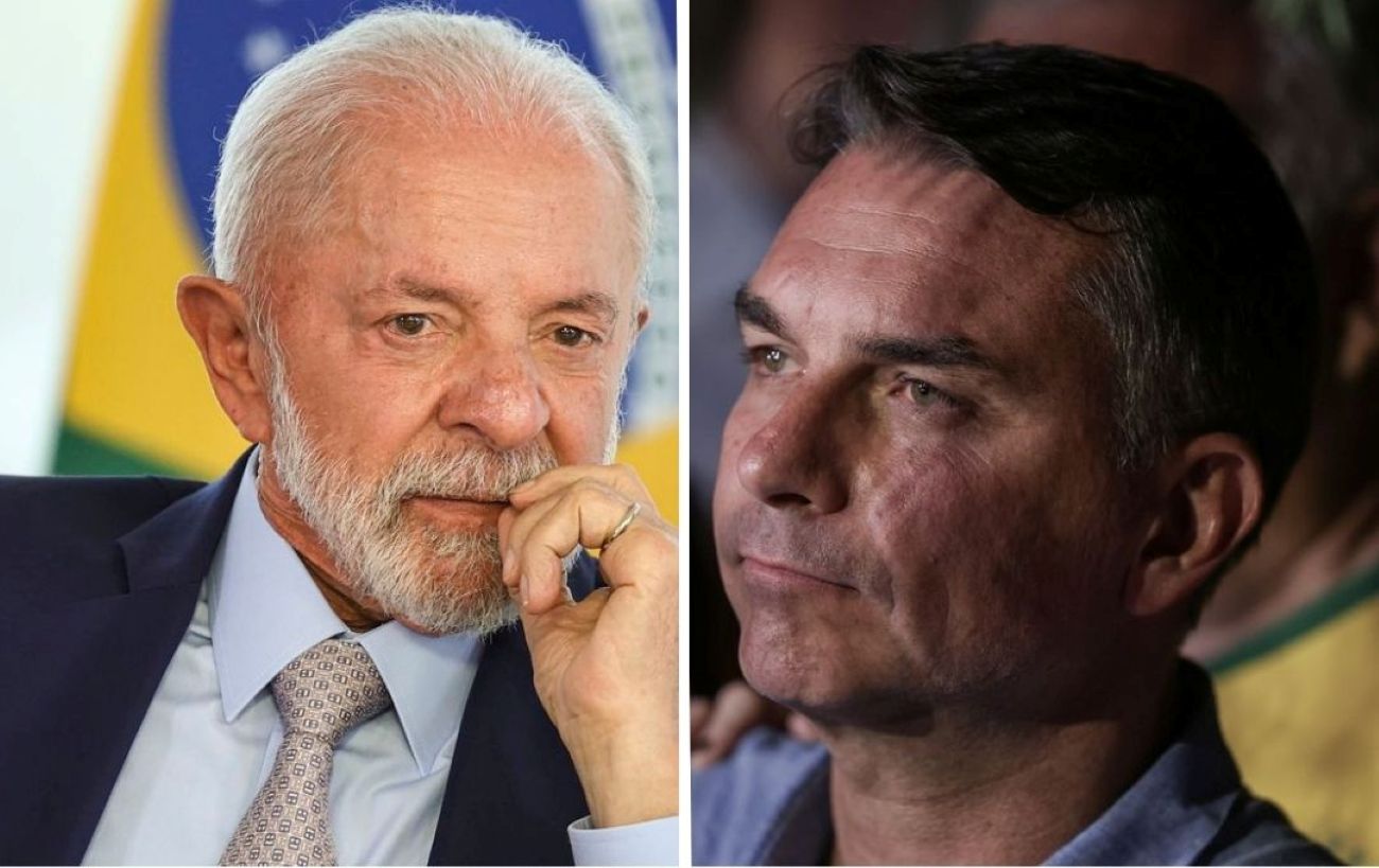 Lula e Flávio Bolsonaro