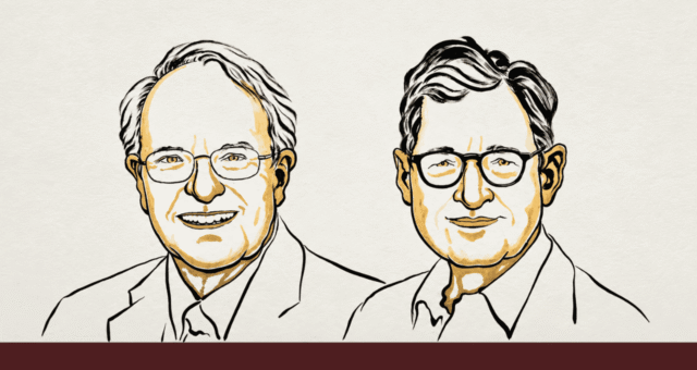 Os economistas Robert E. Hall e Michael Woodford, nascidos nos Estados Unidos, ganharam nesta segunda-feira (12) o Nobel de Economia (Imagem: Divulgação)